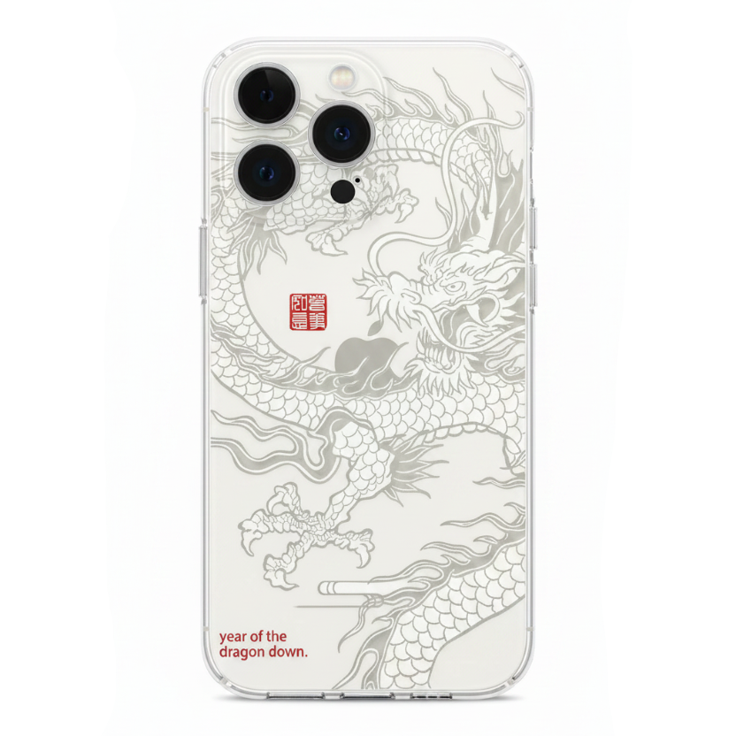 Tiger &amp; Dragon Transparent iPhone Case
