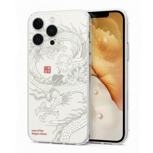 Tiger &amp; Dragon Transparent iPhone Case