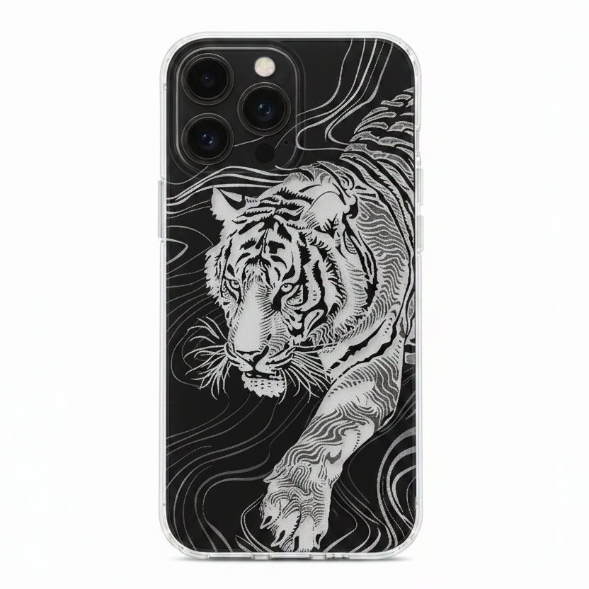Tiger &amp; Dragon Transparent iPhone Case